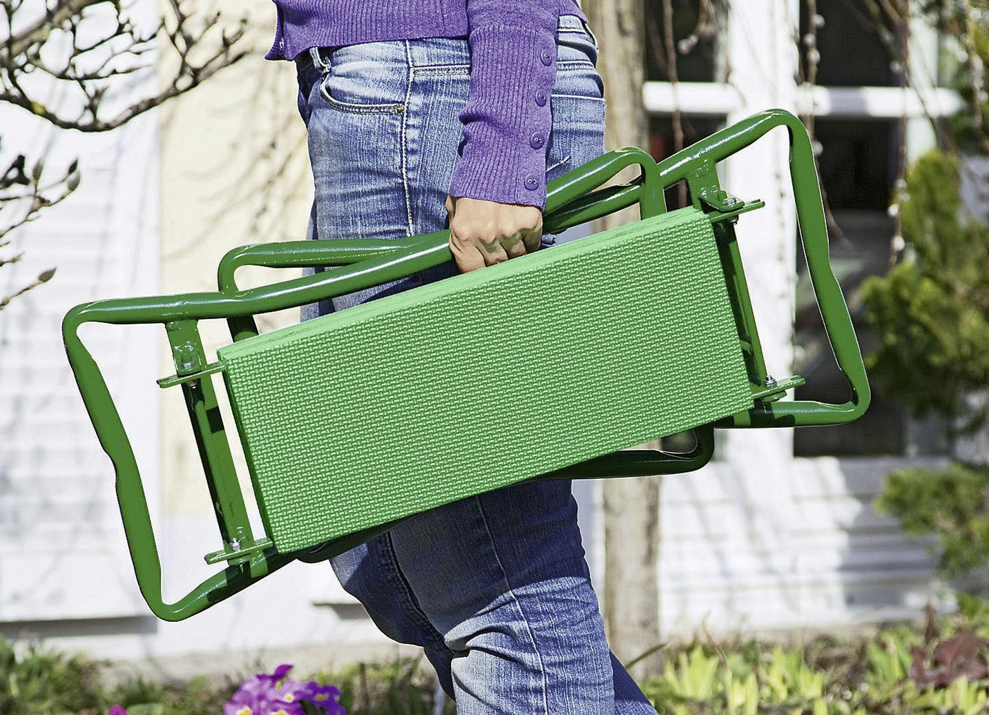 Knie-Stuhl zum Sitzen und Knien mit Gestell aus Metall