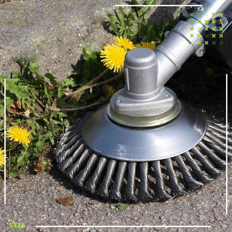 Unzerbrechliches Drahttrimmer-Messer - 360° Stahlklingen für unkrautfreien Rasen